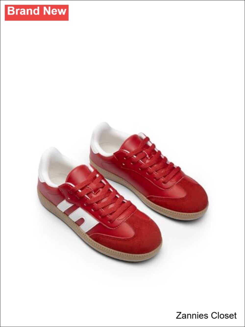 β¨ DREAM PAIRS Women's Retro Faux Suede & Vegan Leather Walking Sneakers - Picture 3 of 6